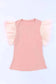 Dotty Mesh Ruffle Sleeve Ribbed Knit Top - Fashionfitz