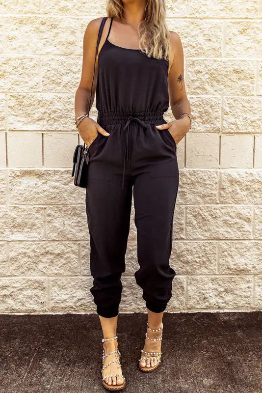 Casual Jumpsuits Drawstring Jogger Jumpsuit FashionFitz