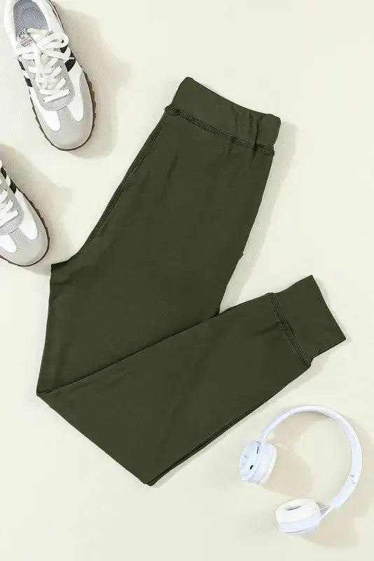 Drawstring Waist Joggers - Fashionfitz
