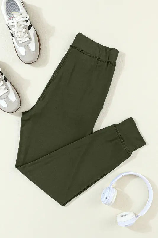 Drawstring waist joggers