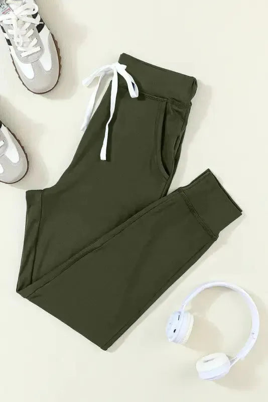 Drawstring Waist Joggers - Fashionfitz
