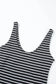 Black Stripe Ribbed Knit Sleeveless Mini Dress - Fashionfitz