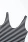 Black Stripe Ribbed Knit Sleeveless Mini Dress - Fashionfitz