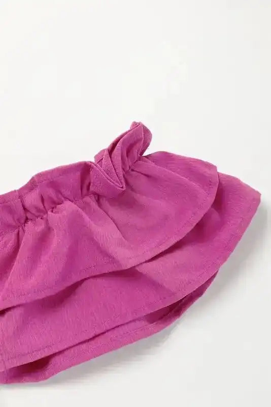 Rose Red Ruffled Straps Smocked Maxi Dress - Fashionfitz