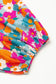 Sky Blue Floral Print Tie Split Neck Bubble Sleeve Baby-doll Dress - Fashionfitz