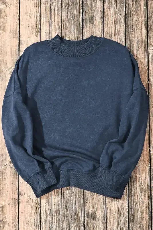 Drop Shoulder Crew Neck Pullover Sweatshirt - Fashionfitz