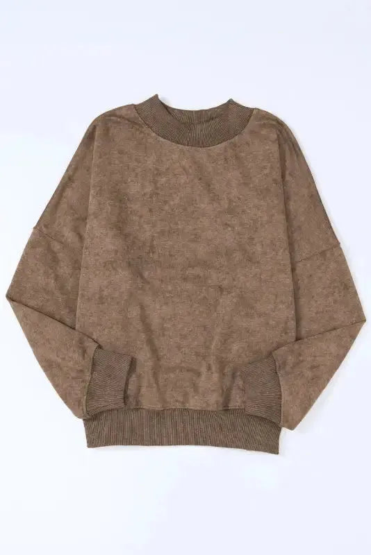 Drop Shoulder Crew Neck Pullover Sweatshirt - Fashionfitz