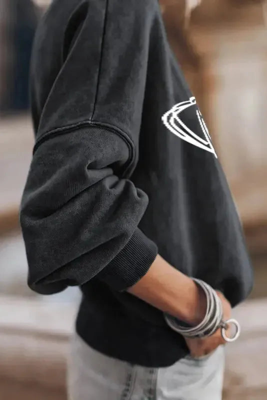 Drop Shoulder Crew Neck Pullover Sweatshirt - Fashionfitz