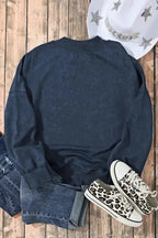 Drop Shoulder Crew Neck Pullover Sweatshirt - Fashionfitz