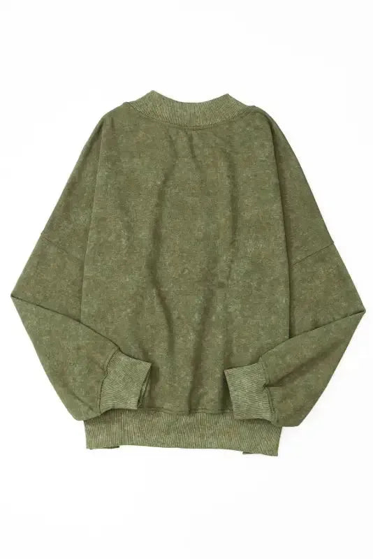 Drop Shoulder Crew Neck Pullover Sweatshirt - Fashionfitz