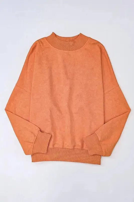 Drop Shoulder Crew Neck Pullover Sweatshirt - Fashionfitz