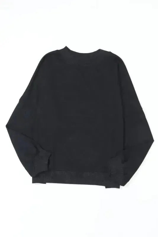 Drop Shoulder Crew Neck Pullover Sweatshirt - Fashionfitz