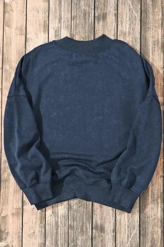 Drop Shoulder Crew Neck Pullover Sweatshirt - Fashionfitz