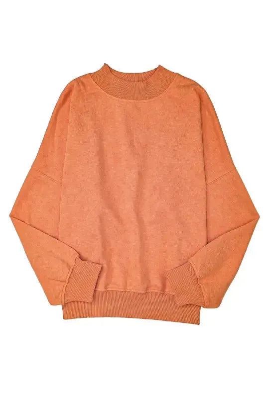 Drop Shoulder Crew Neck Pullover Sweatshirt - Fashionfitz