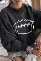 Drop Shoulder Crew Neck Pullover Sweatshirt - Fashionfitz