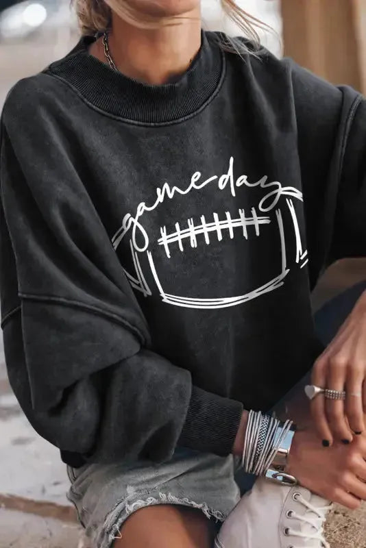 Drop Shoulder Crew Neck Pullover Sweatshirt - Fashionfitz