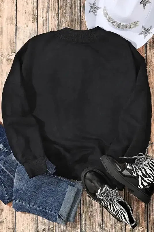 Drop Shoulder Crew Neck Pullover Sweatshirt - Fashionfitz
