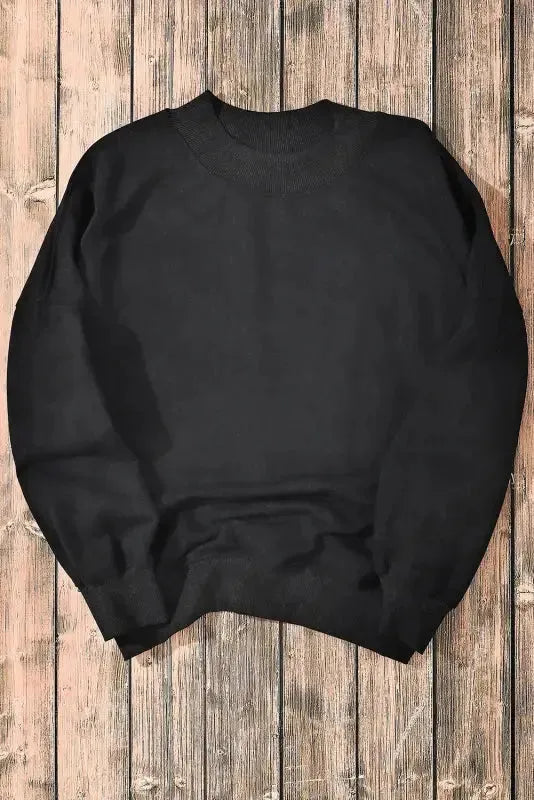 Drop Shoulder Crew Neck Pullover Sweatshirt - Fashionfitz