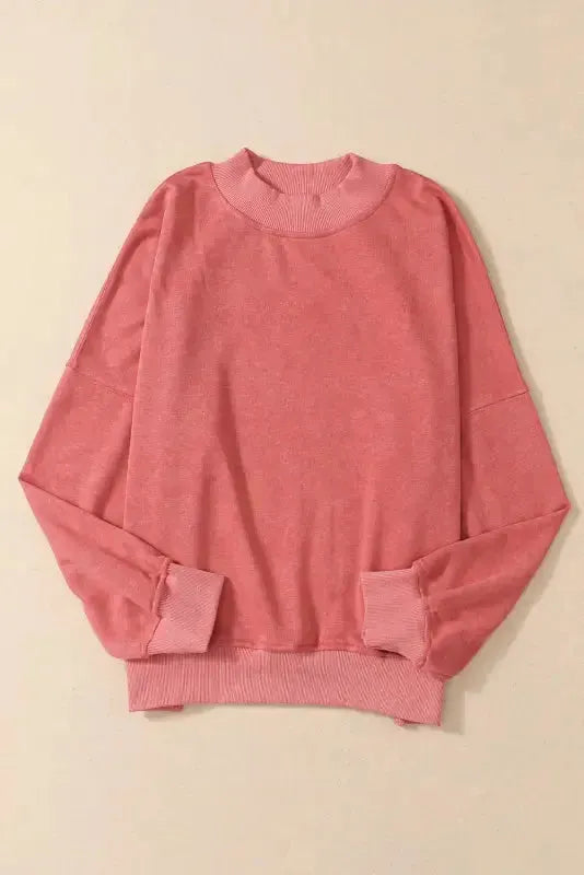 Drop Shoulder Crew Neck Pullover Sweatshirt - Fashionfitz
