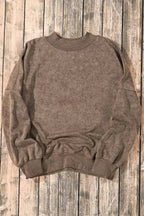 Drop Shoulder Crew Neck Pullover Sweatshirt - Fashionfitz