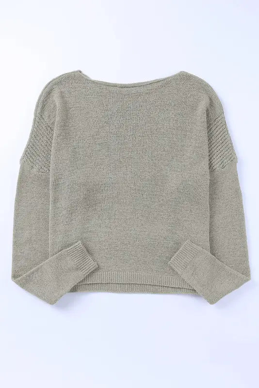 Drop shoulder pullover sweater - sweaters