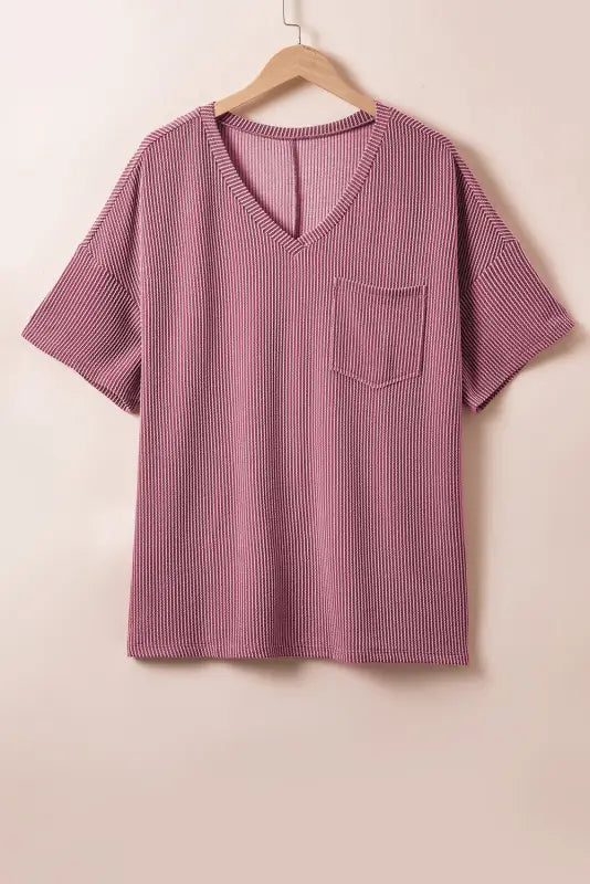 Dropped shoulder plus t-shirt - rose pink - size t-shirts