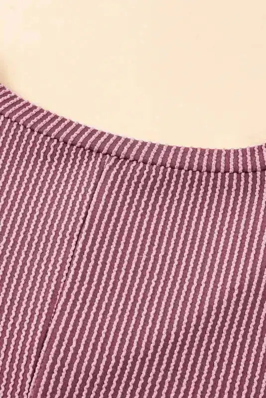 Dropped Shoulder Plus T-Shirt - Rose Pink - Fashionfitz