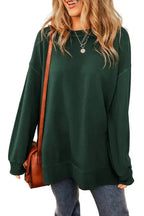 Duffel Oversized Split Hem Sweatshirt - Fashionfitz