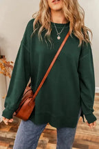 Duffel Oversized Split Hem Sweatshirt - Fashionfitz