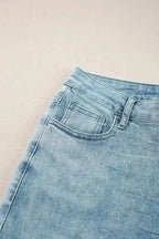 Dusk Blue Jeans - Acid Wash Extra Wide Leg High Waist - Fashionfitz