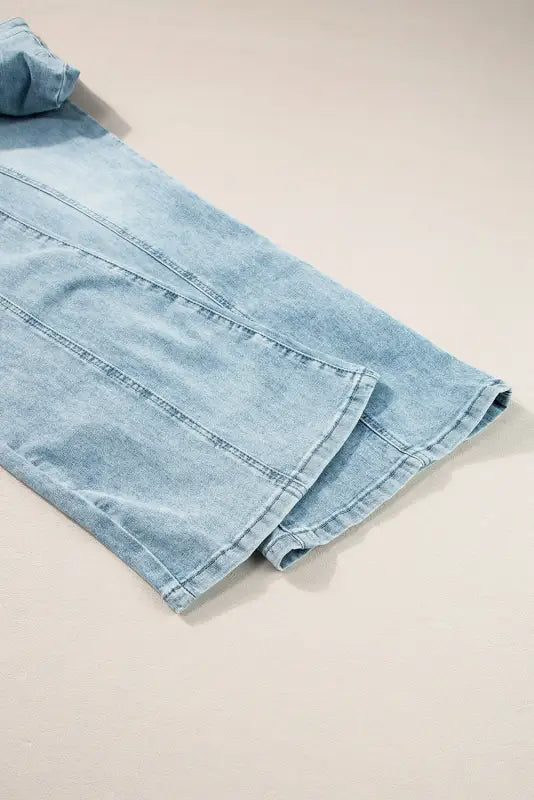 Dusk blue jeans - acid wash extra wide leg high waist - bottoms/jeans