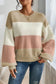 Dusty pink serenity sweater - embrace elegance | lantern sleeve chic