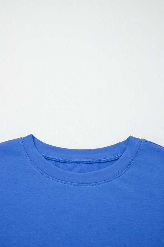 Varsity Stripe Crew Neck Short Sleeve Cotton T-Shirt