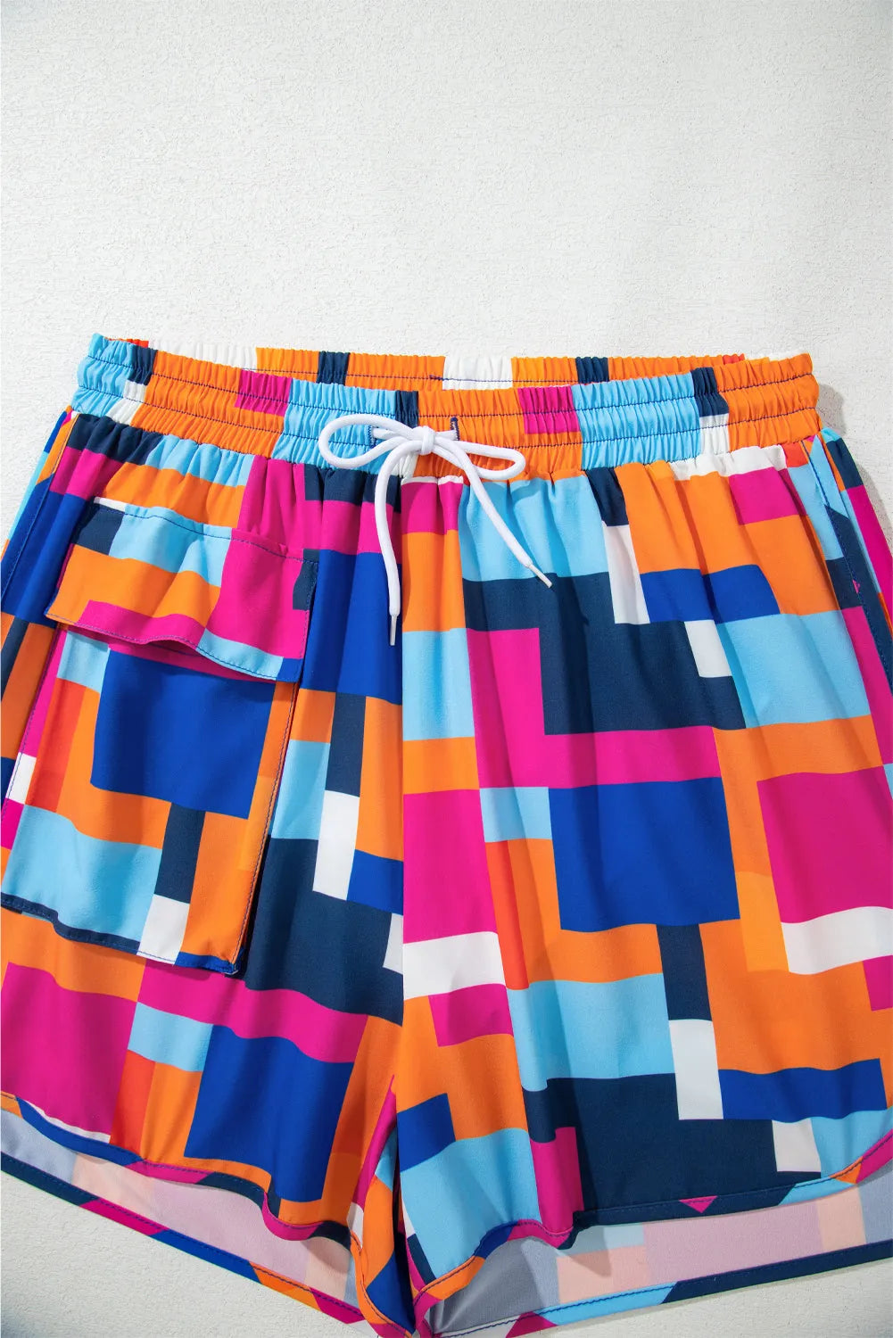 Rose GeoWave Swim Shorts - Fashionfitz