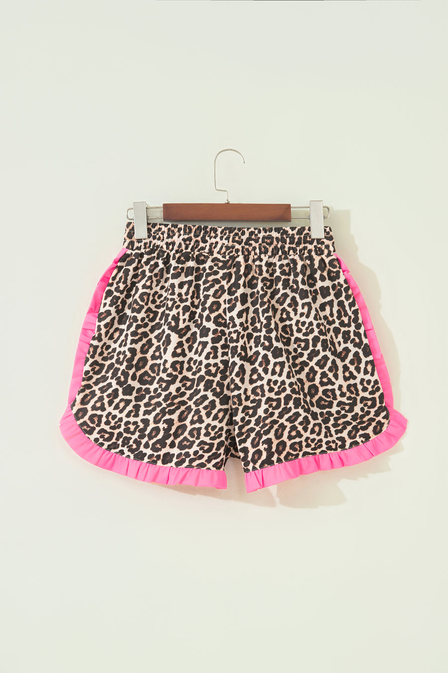 Polka Dot Ruffle Trim Contrast Shorts Women UK