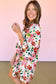 Floral Contrast Shift Dress