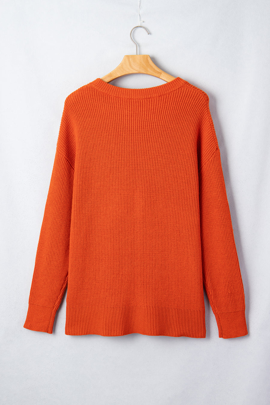 Halloween Drop Shoulder Round Neck Sweater