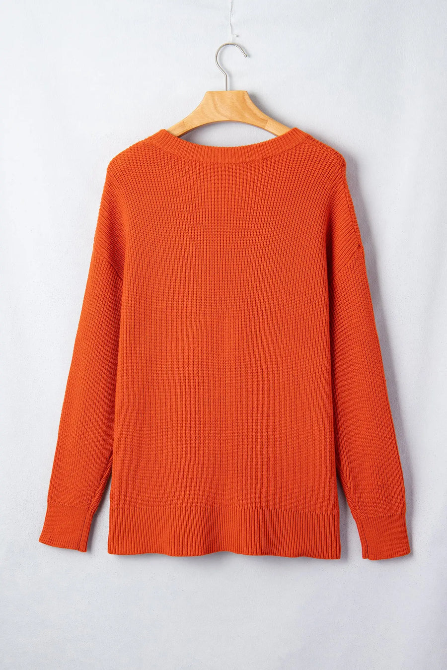 Halloween Drop Shoulder Round Neck Sweater