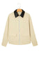 Leather Collar Corduroy Jacket