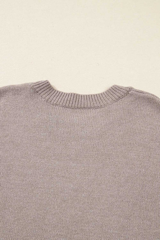 Floral Embroidered Sleeve Jumper