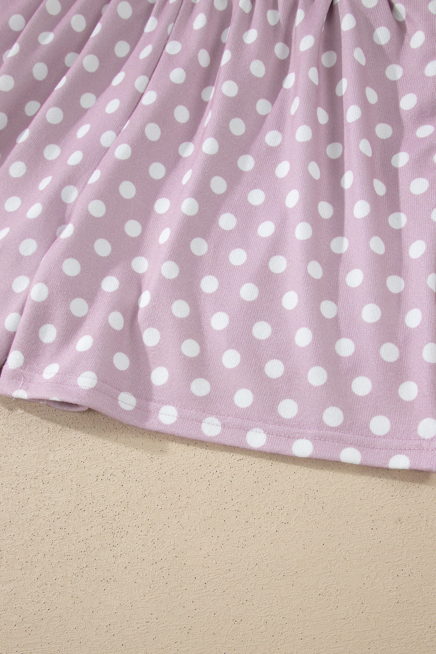 Polka Dot Print Round Neck Short Sleeve Top & Shorts Co-Ord Set