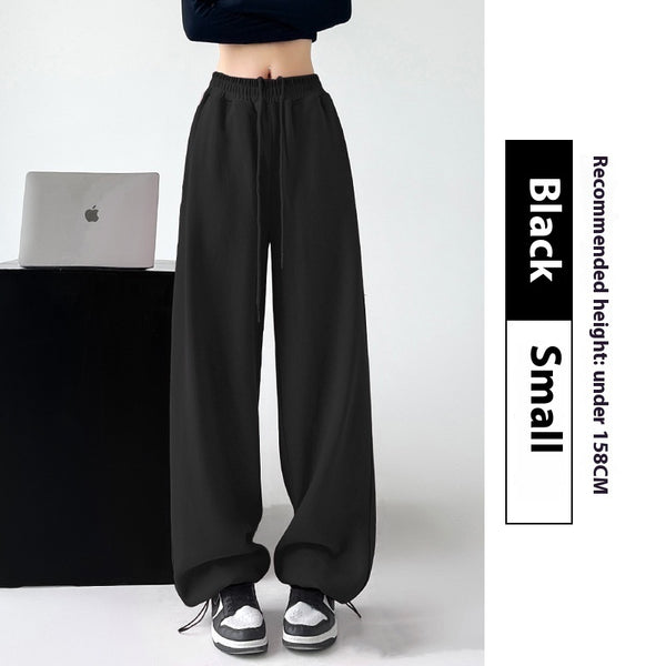 High waist straight leg trousers — side view slimming silhouette