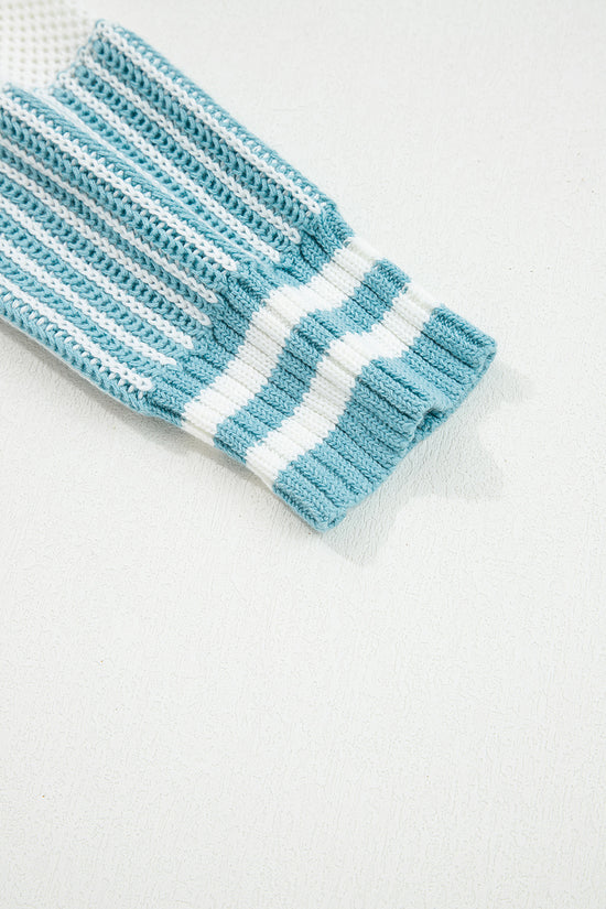 Loose Fit Striped Jumper – Two-Tone