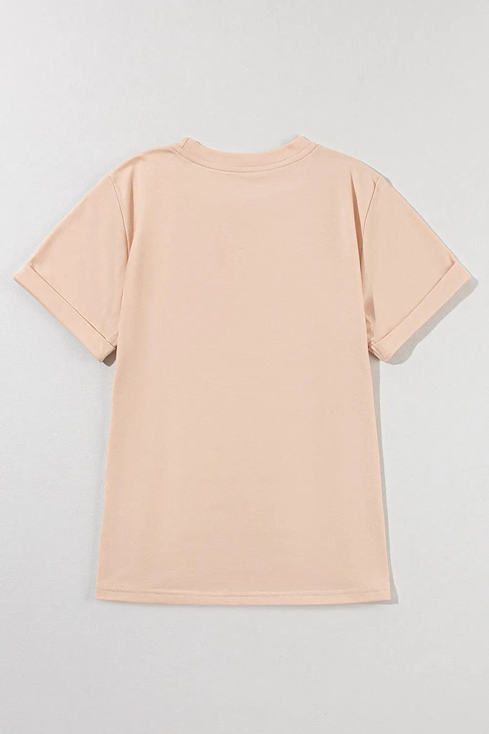 Casual Plain Crew Neck Tee