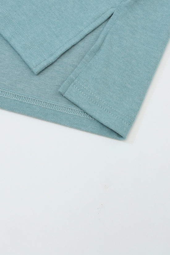 Green Colorblock Bishop Sleeve Top - Striped Casual Chic