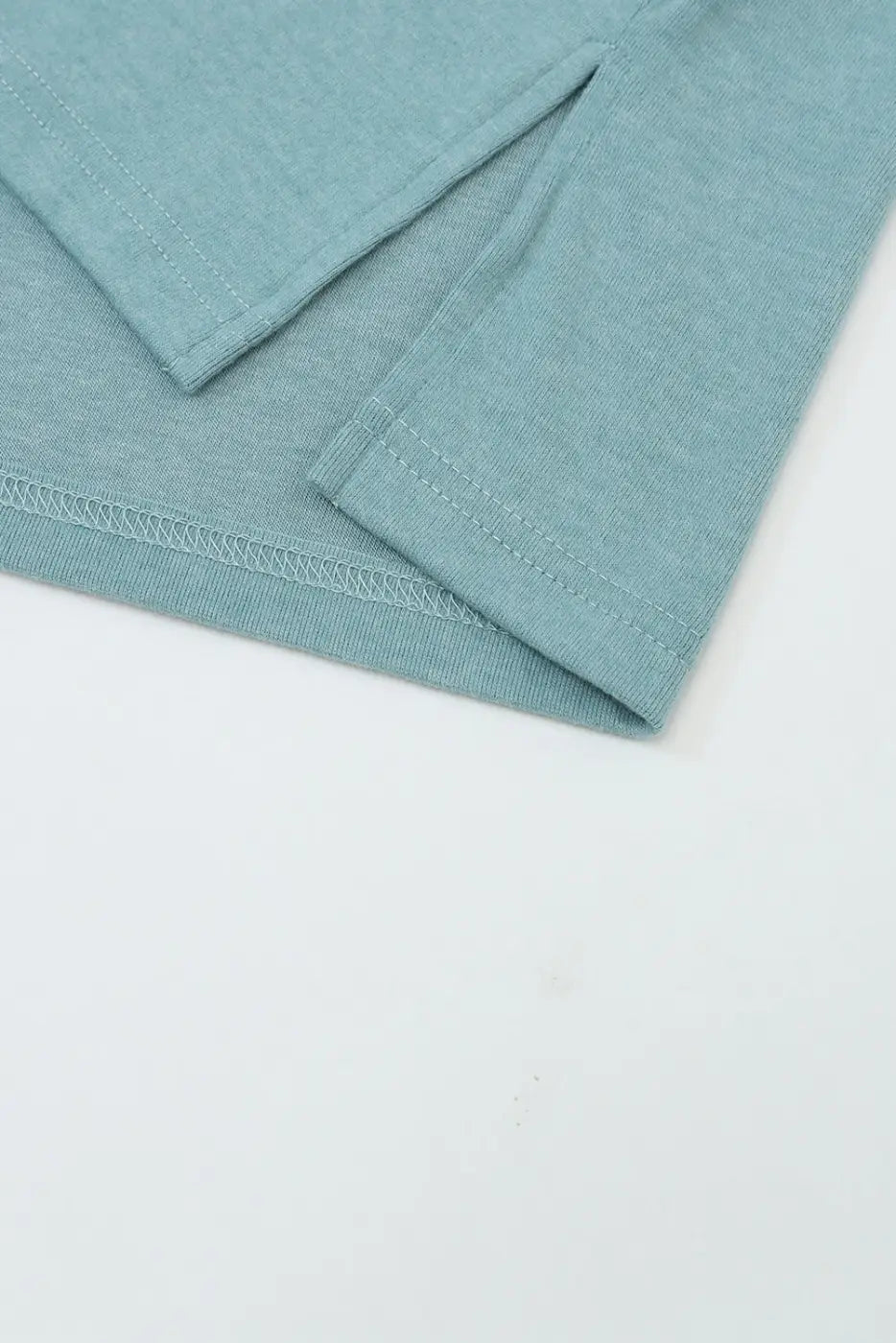 Green colorblock bishop sleeve top - striped casual chic