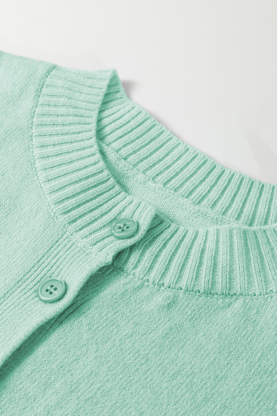 Pastel Fuzzy Knit Boxy Cardigan