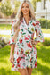 Floral Contrast Shift Dress