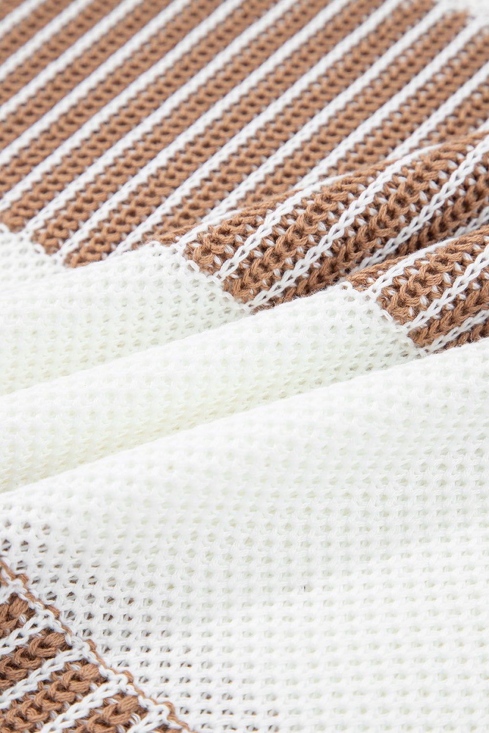 Loose Fit Striped Jumper – Two-Tone