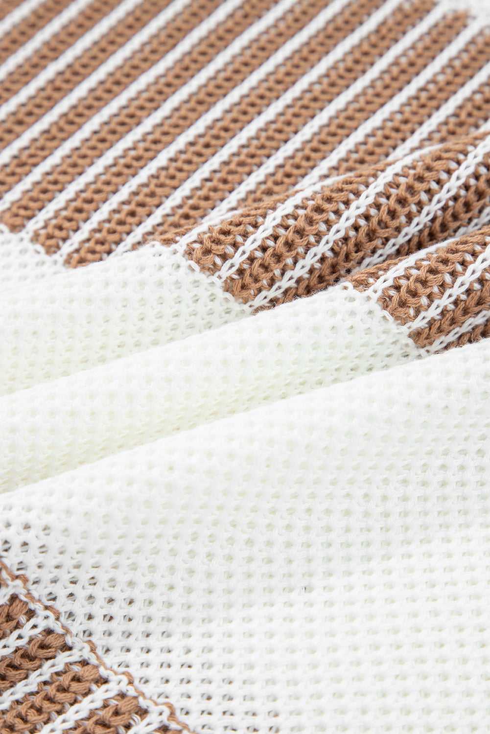 Loose Fit Striped Jumper – Two-Tone